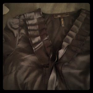 A black silk blouse